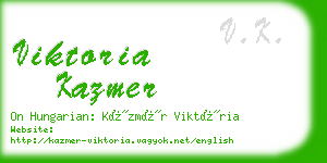 viktoria kazmer business card